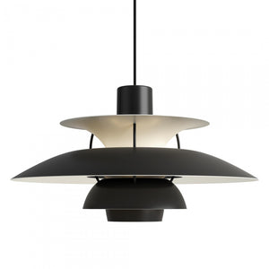 B-Ware Louis Poulsen PH 5 Monochrome Pendelleuchte Deckenlampe Hängeleuchte Schwarz