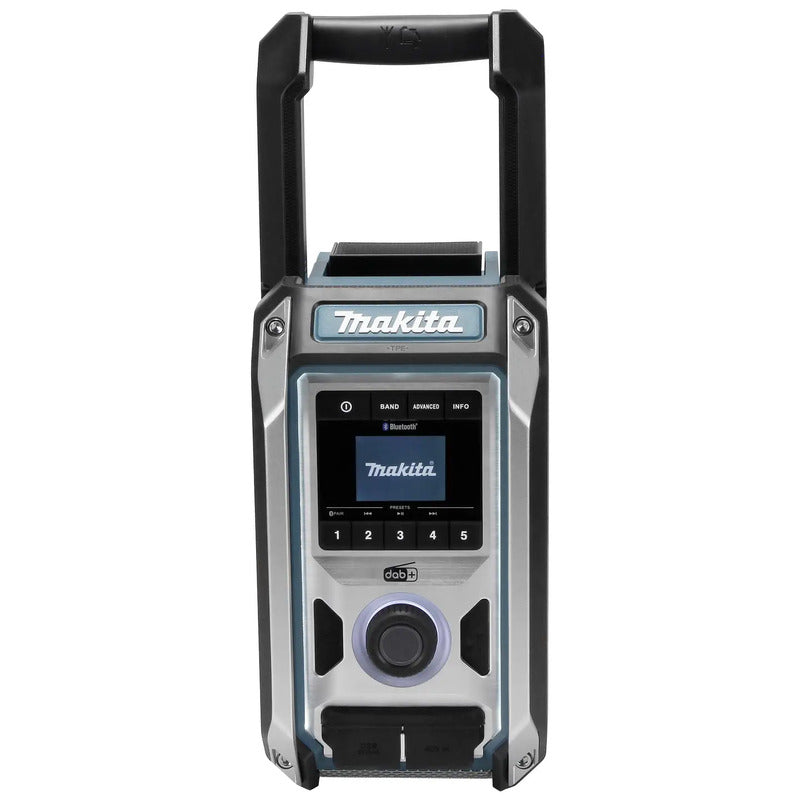 Makita Baustellenradio DMR115 DAB Bluetooth AUX spritzwassergeschützt Türkis - 0088381886949
