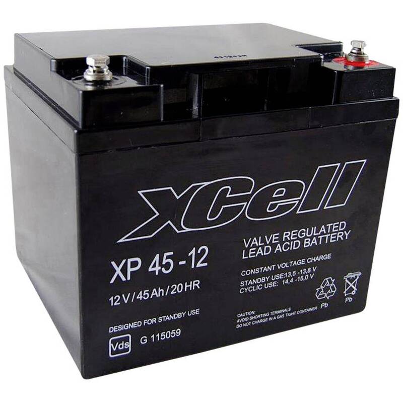 XCell Bleiakku XP 45 - 12 AGM 12V 45Ah wartungsfrei M6-Schraubanschluss XP4512 - 2050003816564
