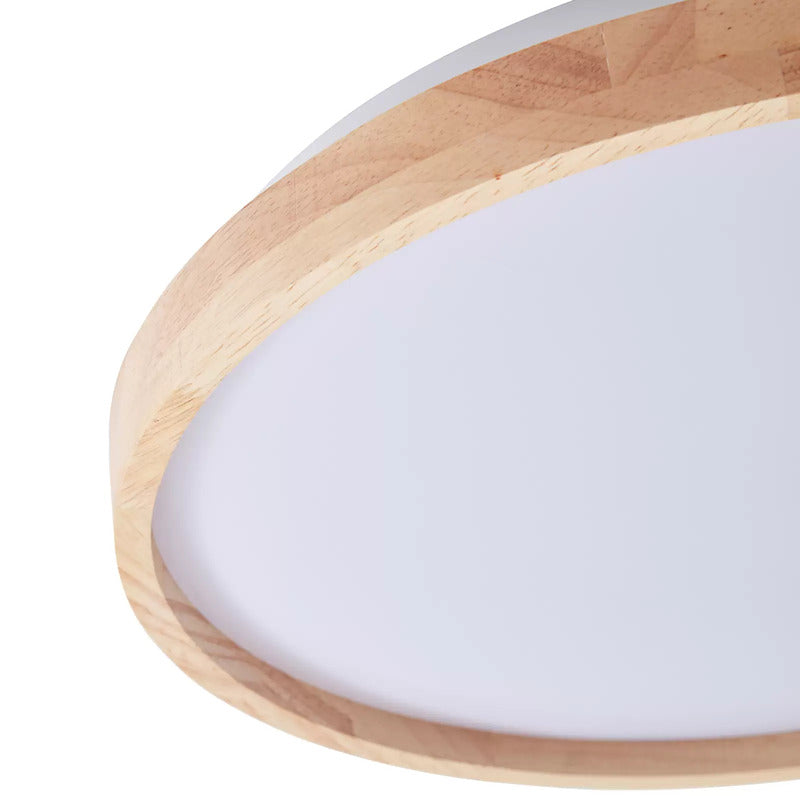 Lindby Smart LED-Deckenleuchte Mirren 49,5cm dimmbar CCT Tuya WLAN Holz - 4251911766868