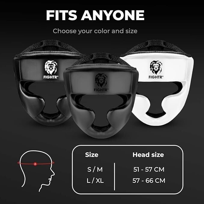 Luchador Boxhelm mit optimaler Passform | Boxschutz für Sparring schwarz S/M - 4260723851075