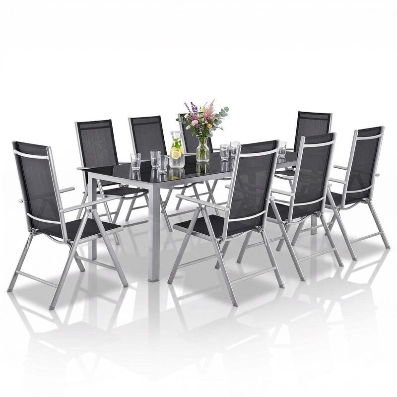 Gartengarnitur Milano Gartenset 7-teilig Aluminium Tischgruppe UV-beständig - 4260565523000