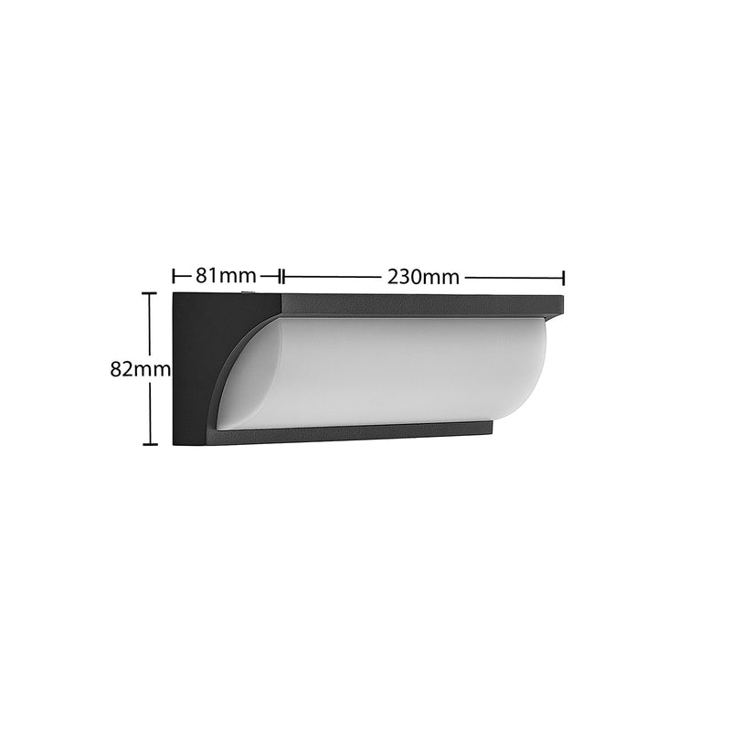 Lucande Außenwandleuchte Aune LED Gartenlampe Wandleuchte anthrazit IP65 815lm - 4251096582123