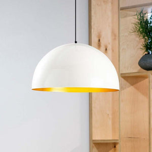 B-Ware Hängeleuchte Berceste 234-S Hängelampe Deckenlampe Leuchte Lampe Ø50cm weiß/gold