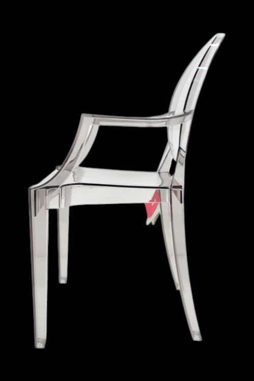Kartell Louis Armlehnstuhl rauchgrau transparent Designerstuhl Stuhl Küchenstuhl - 8058967311884