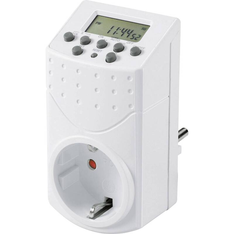 Sygonix SY-5045300 Mini Zeitschaltuhr Timer Wochenzeit digital weiß 10 STÜCK - 4064161205311