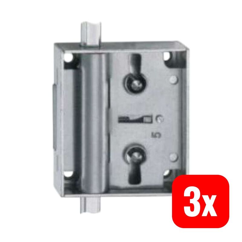 Drehstangenschl. 7010 30002D30 Ohne Stangen Vernickelt - 4021677010303