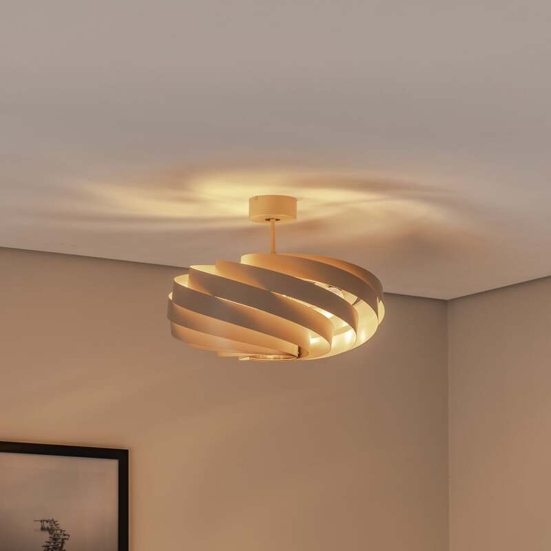Euluna Deckenleuchte Vento LED Lampe dimmbar beige Ø60cm 4-flammig Metall 40cm - 4251911787337