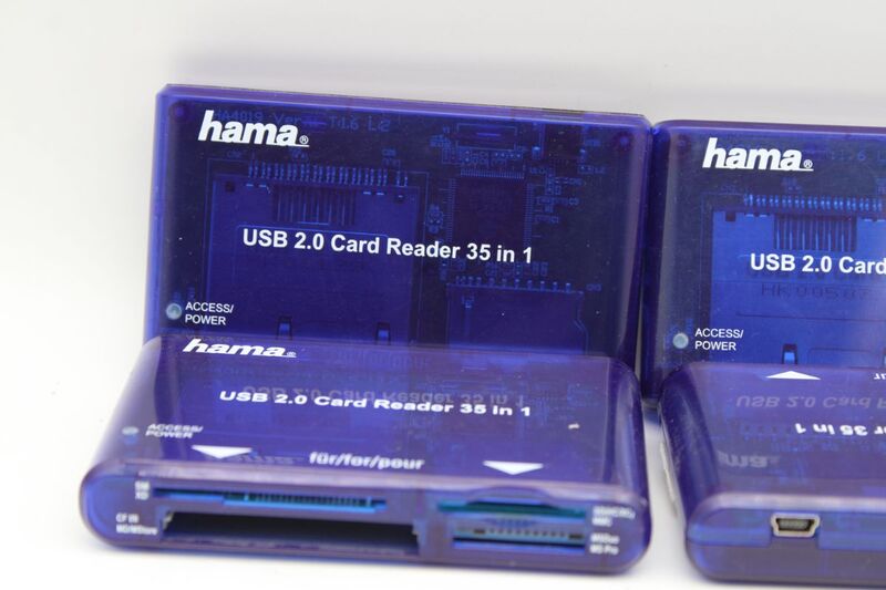 Hama USB Kartenleser 35in1 Kartenlesegerät für alle gängigen Speicherkarten blau - 4007249553485