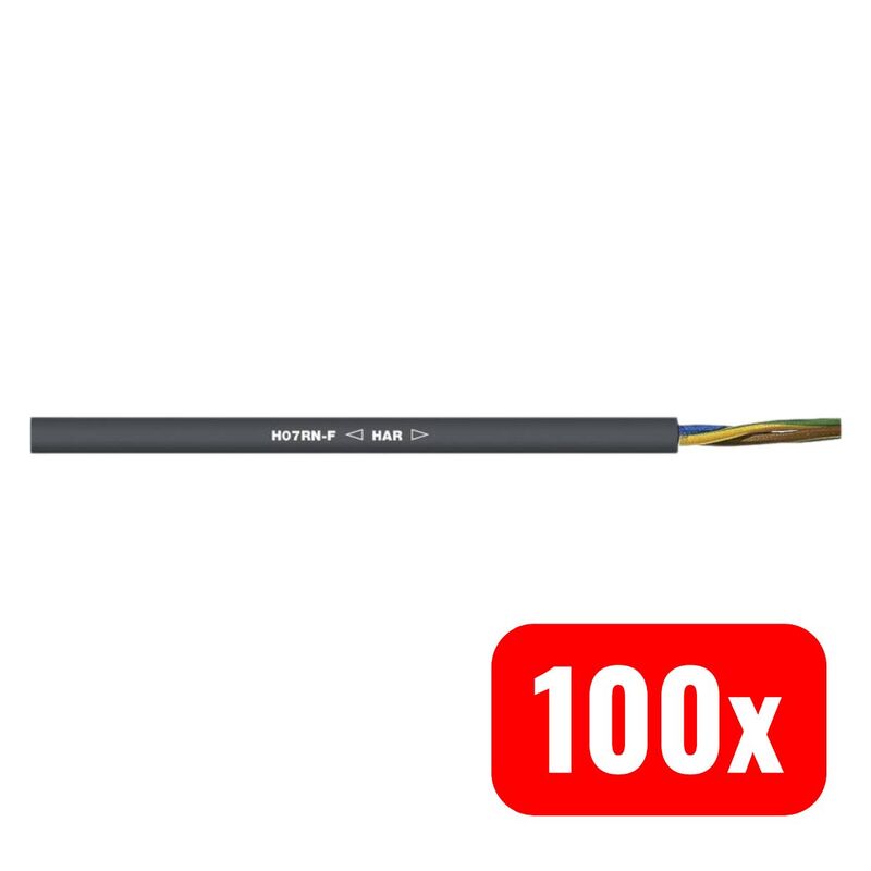 LAPP 1600118/1 Gummischlauchleitung H07RN-F 3 G 2.5 mm² Schwarz Meterware - 2050000193903