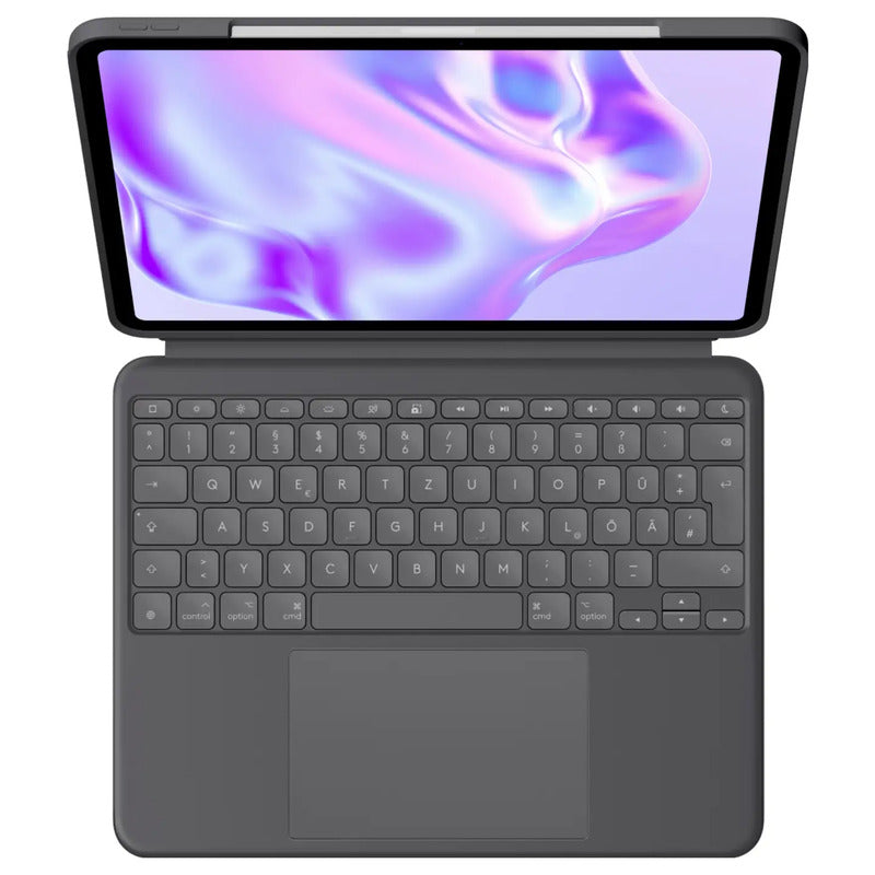Logitech Tablet-Tastatur iPad Pro 13 (2024) Graphit QWERTZ Tastatur mit Hülle - 5099206123069