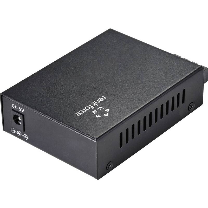 Renkforce Netzwerk Medienkonverter Adapter Glasfaser Konverter Cat 6 RJ45 LAN - 4064161147475