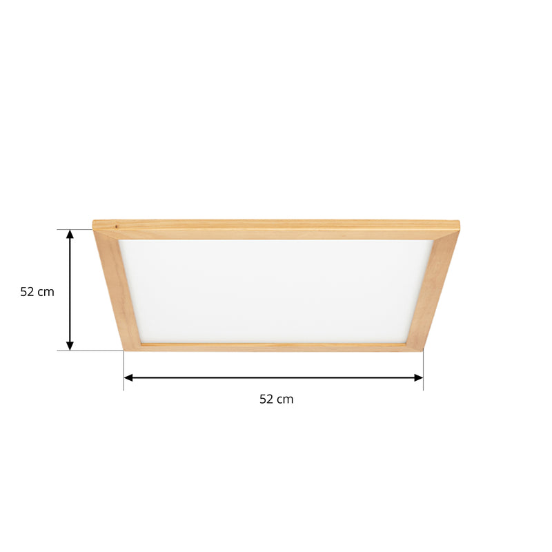 Lucande Deckenleuchte Joren LED Lampe Holz CCT Fernbedienung Ø52cm dimmbar - 4251911765953