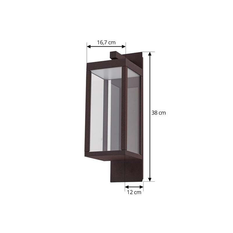 Lucande LED-Außenwandlampe Ferdinand rost Aluminium IP54 10,8 W 1350 lm - 4251911798234