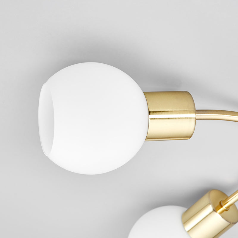 Lindby Deckenlampe Elaina LED Lampe 5-flg dimmbar messing Ø54cm Glas E14 Leuchte - 6291106553413