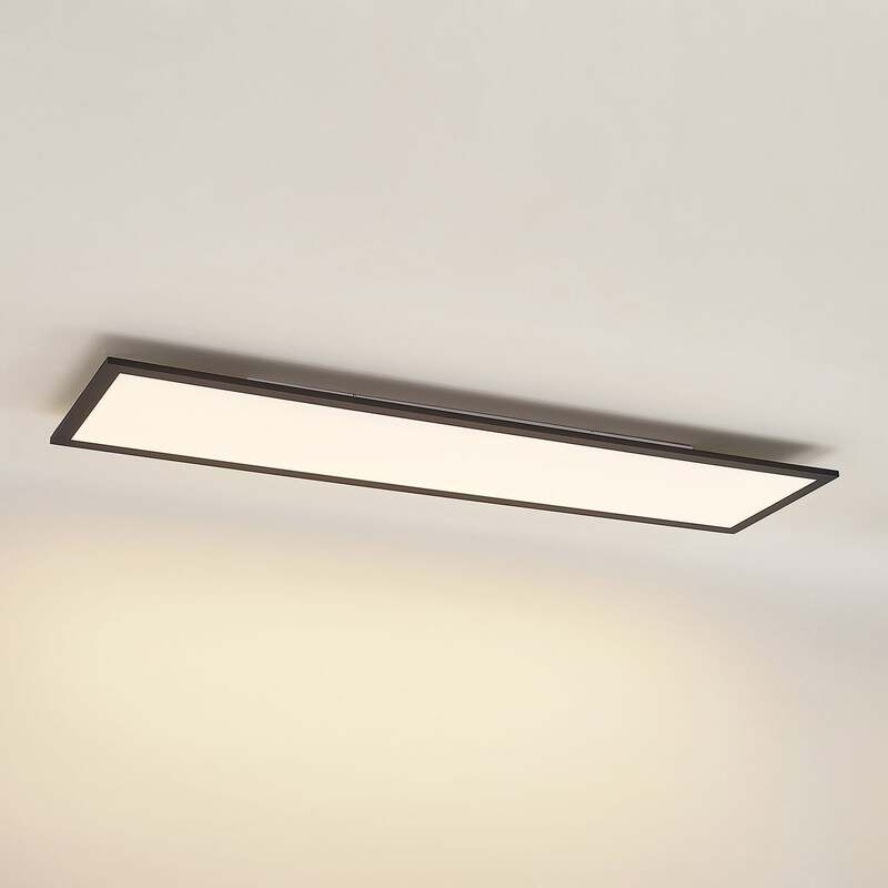 Lindby Panel Deckenleuchte LED Leuchte schwarz Aluminium Kunststoff Fernbedienun - 4251911739404