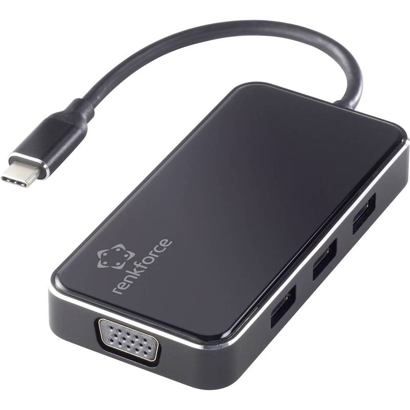 Renkforce USB-C Dockingstation RF-HUB-230 6 Port HDMI Power Delivery schwarz - 4064161157450