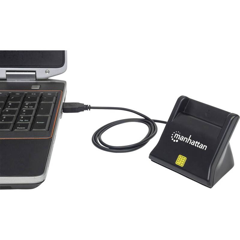 Manhattan Chipkartenleser USB-Smartcard SIM Kartenlesegerät kompakt Lesegerät - 0766623102025