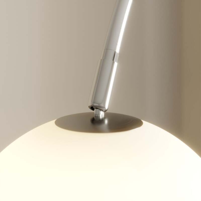 Lindby Cynthia Bogenstehlampe Stehlampe Stehleuchte Lampe E27 Glas nickel m127 - 4251096566031