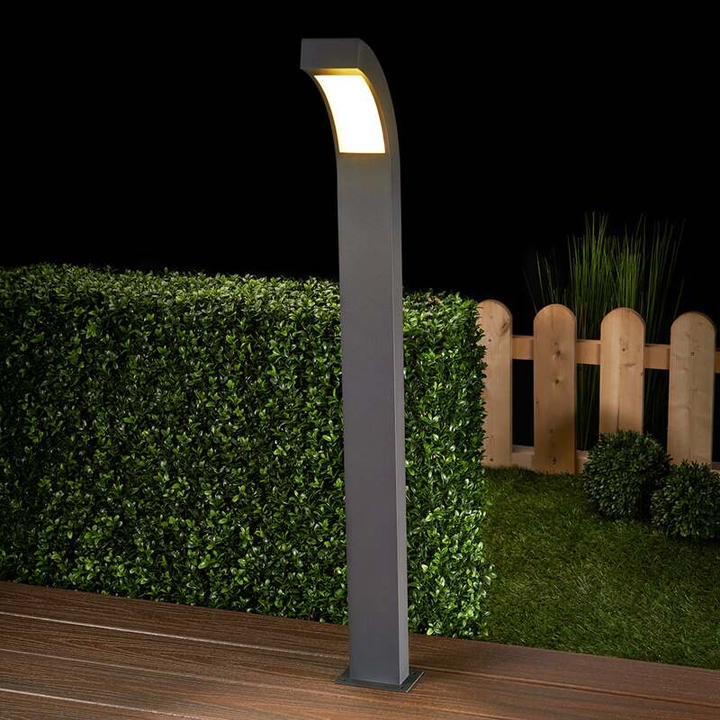Lucande Wegeleuchte Gartenleuchte Lennik LED Pollerleuchte anthrazit 100cm IP54 - 6291105702683