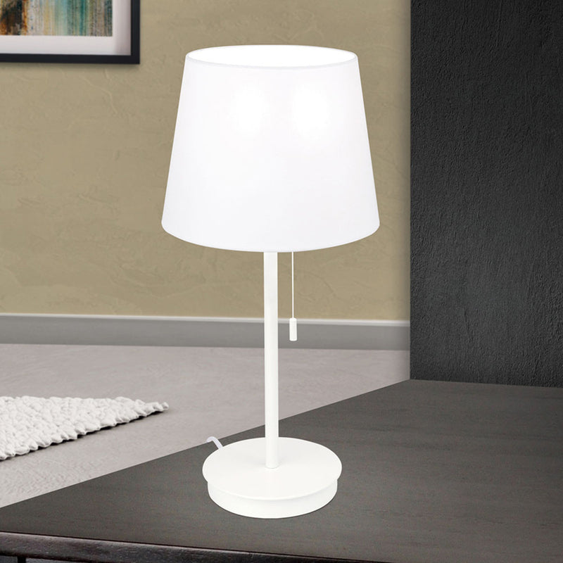 Orion Tischleuchte Ludwig USB Tischlampe Leuchte Lampe Stahl Leinen weiß 50cm - 9003090270286