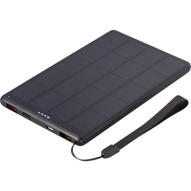 Voltcraft Solar Powerbank 10000 mAh Akku Ladegerät USB PD schwarz LiPo 2xUSB - 4064161151175