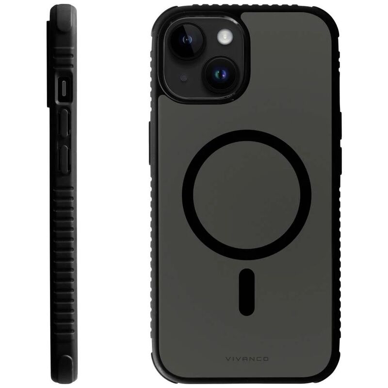 Vivanco Rückcover Handyhülle Backcover iPhone 15 MagSafe schwarz transparent - 4008928638899