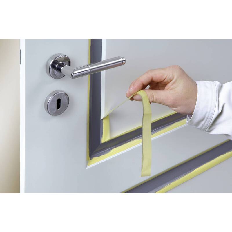 Tesa Kreppband Präzisionskrepp Gelb 50m x 38mm von Hand abreißbar 1 Rolle - 4042448816122