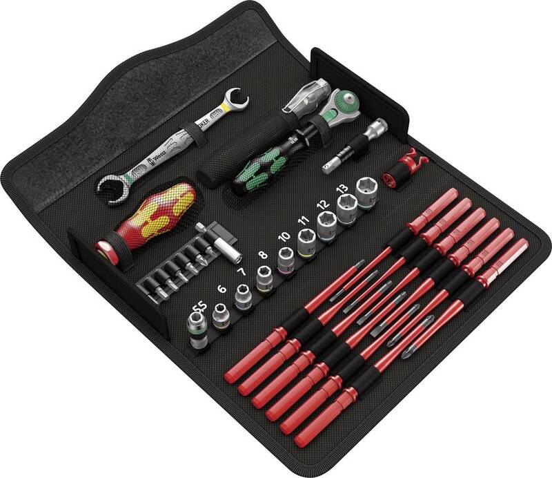 WERA VDE Kraftform Handhalter Set 35tlg mit Wechselklingen und Werkzeugen - 4013288178336
