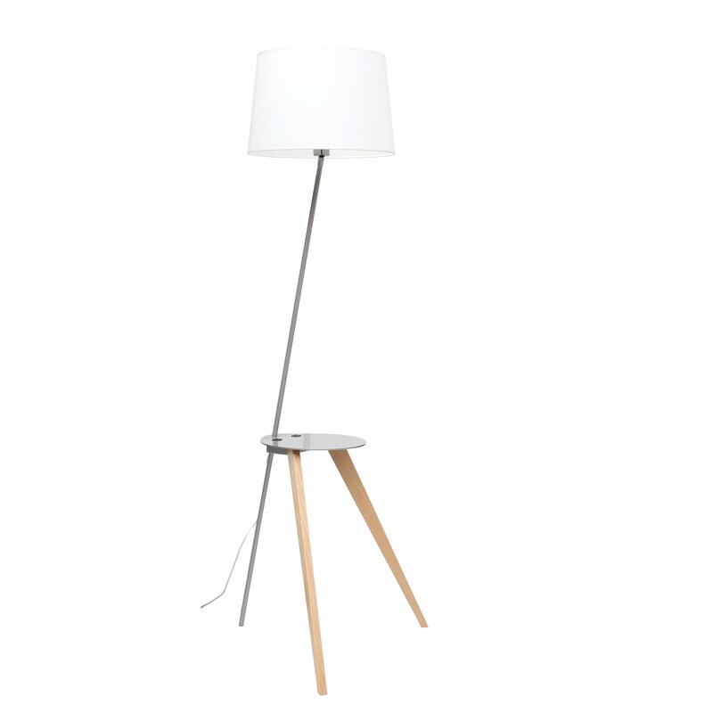 Aluminor Trio Stehlampe Leuchte Leselampe mit Ablagefläche USB Wohnzimmerlampe - 3131130367958
