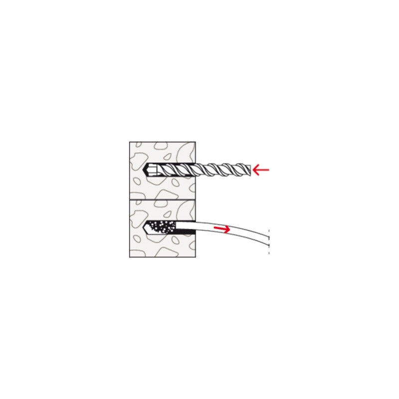 Fischer Langschaftsdübel DuoXpand 8x80 FUS Universal grau mit Schraube 50 Stück - 4048962440300