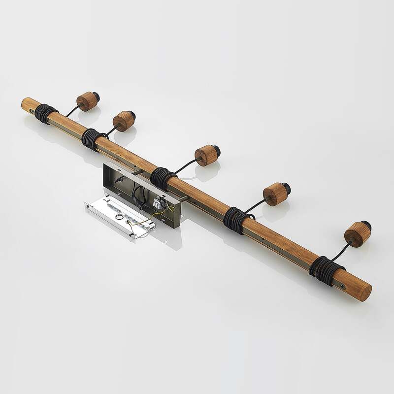 Lindby Hängeleuchte Pendelleuchte Durbis LED 5-flammig E27 grau 149 cm - 4251911719529