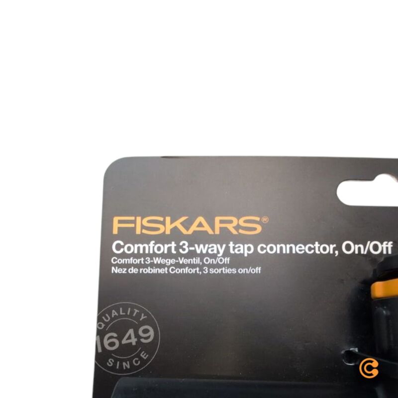 Fiskars Verteiler Ventil Hahnverbinder 3 Wege On Off Comfort Bewässerung - 6411501512697