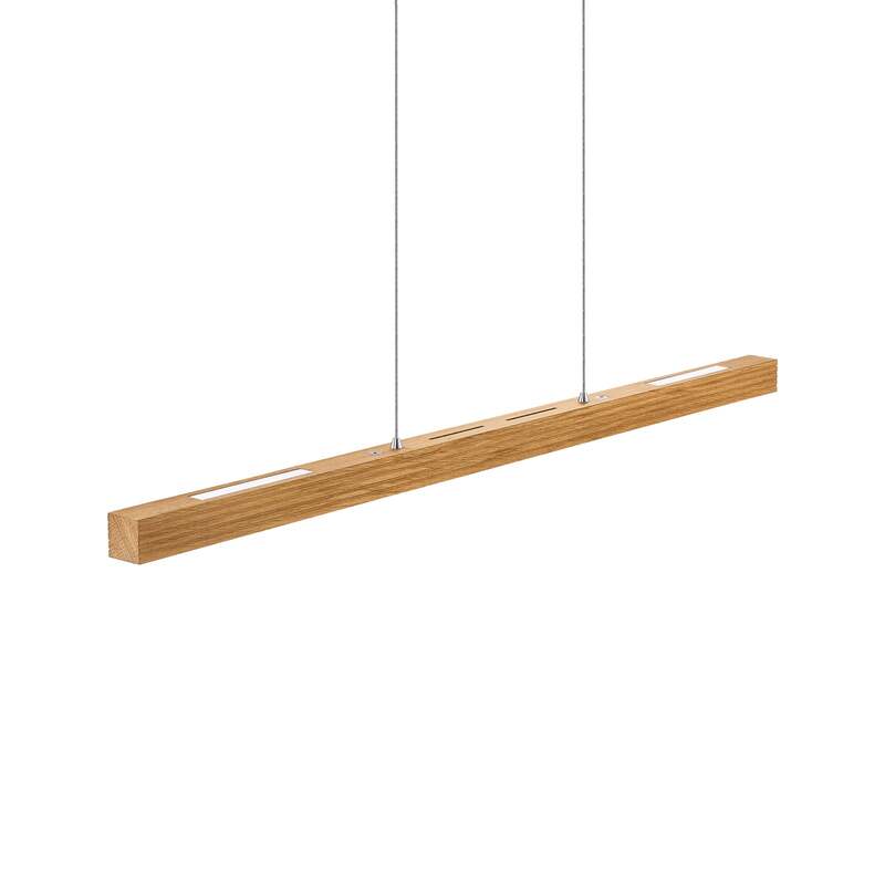 HerzBlut Hängeleuchte Hermann LED Pendelleuchte dimmbar eiche geölt nickel - 4021273040902