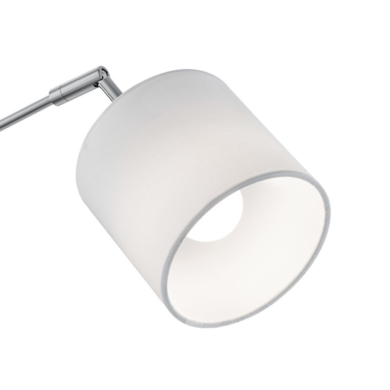 Reality Stehlampe Stehleuchte Tommy nickel weiß Stoff Standleuchte H200cm 5-flg - 4017807395143