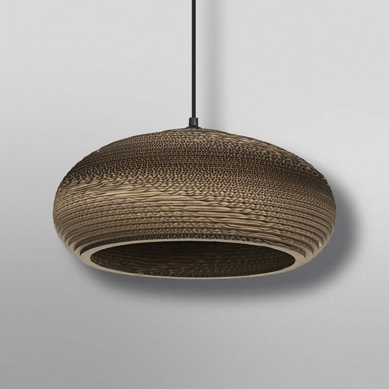 OSRAM Hängeleuchte Pendelleuchte DROP braun Pappe Stahl E27 nachhaltige Lampe - 4099854458880