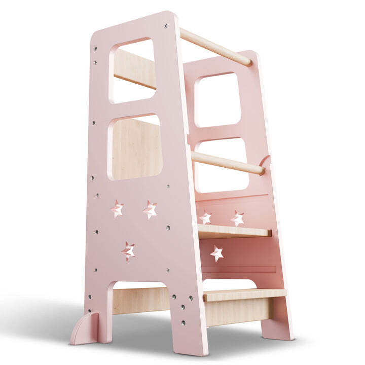 Lernturm Henny Kinderhochstuhl höhenverstellbar stabil rosa 40x90 cm ab 1 Jahr - 4262437182872