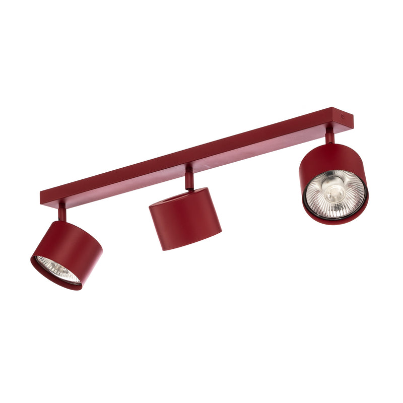 Deckenspot Chloe verstellbar dreiflammig rot Deckenlampe Deckenleuchte Lampe - 5902553235050