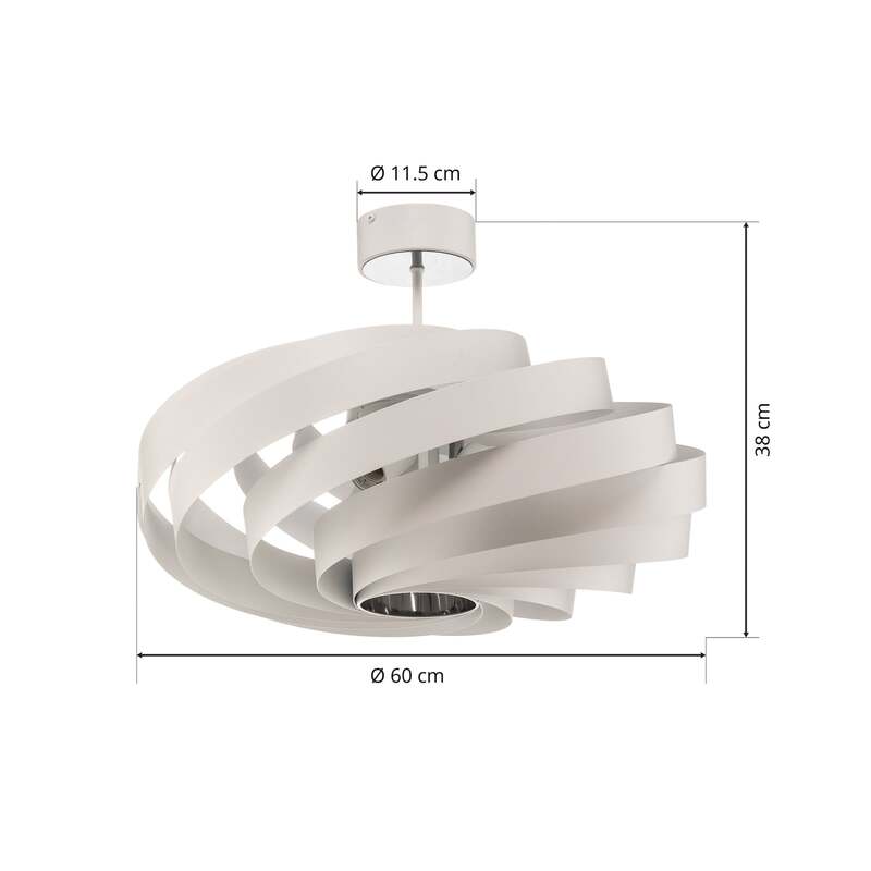Euluna Deckenleuchte Lampe Vento weiß Metall E27 60 cm SIEHE TEXT/FOTO - 5905563000410