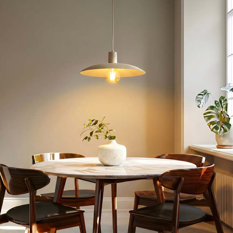 TK-Lighting Hängeleuchte Astra E27 LED Pendelleuchte dimmbar sand Ø41cm Metall - 5906135107117