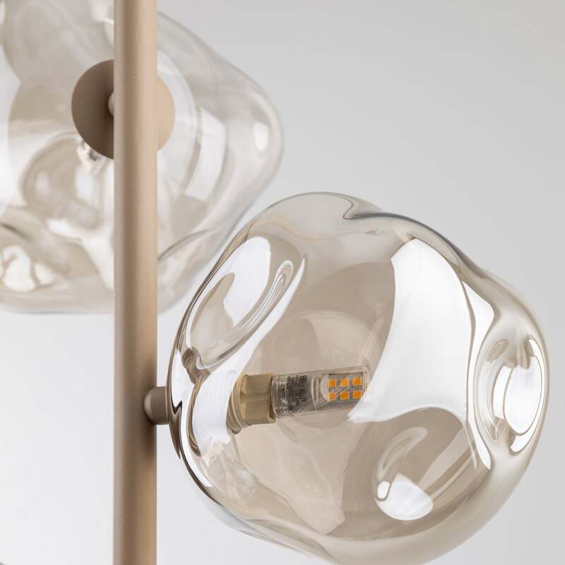 TK Lighting Hängeleuchte Lava 3-flammig LED Pendelleuchte dimmbar cognac Ø29cm - 5906135111077