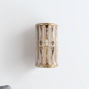 B-Ware Maytoni Wandleuchte Wandlampe Facet Glas Metall E14 H25cm gold transparent