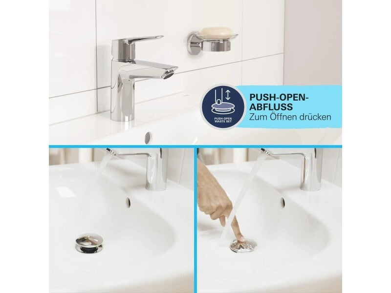 Grohe Waschtischarmatur Einhebelmischer Alira Chrom wassersparend 1-Loch 2 - 4005176768712
