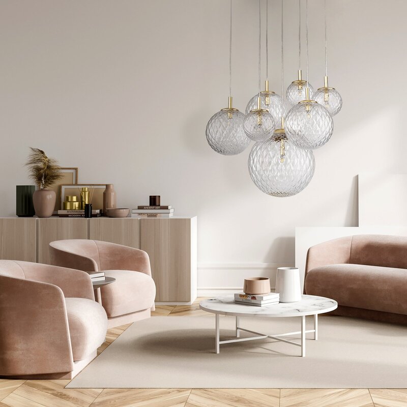 TK Lighting Pendelleuchte Cadix VII Glas siebenflammig UNVOLLSTÄNDIG SIEHE TEXT - 5901780546083