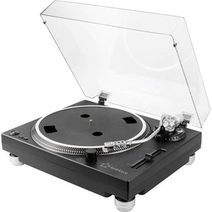 B-Ware Renkforce USB-Plattenspieler Riemenantrieb RF-TURBD-010 Retro-Design schwarz