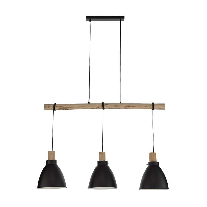 Lindby Hängeleuchte Trebale LED Pendelleuchte Hängelampe 3-flammig schwarz Ø28cm - 4251096584042
