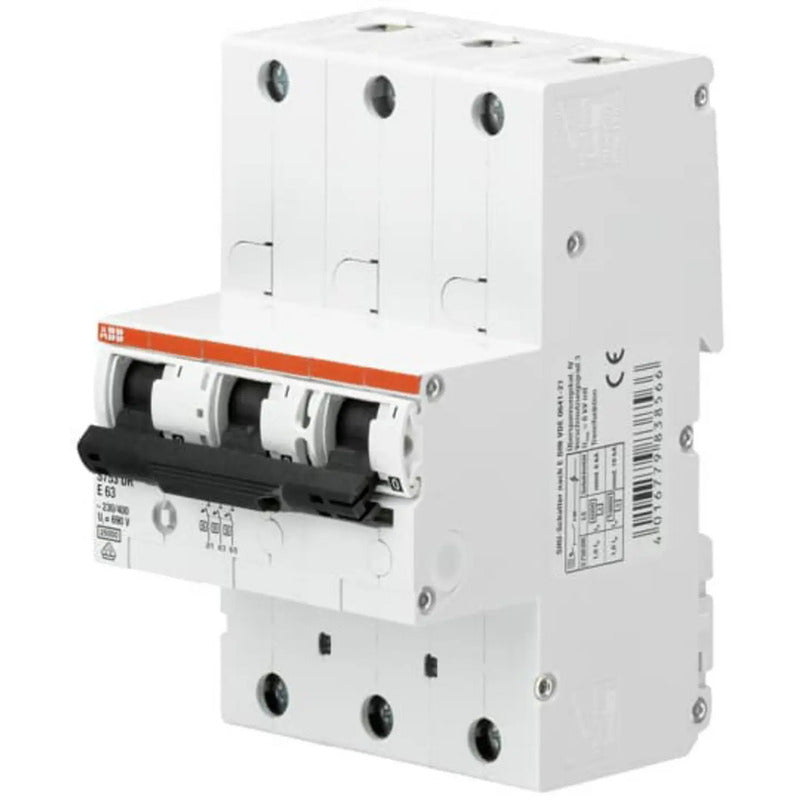 ABB Hauptleitungsschutzschalter S753DR-E63 3polig 25A IP44 Heizkörper 1100x500mm - 4016779838566