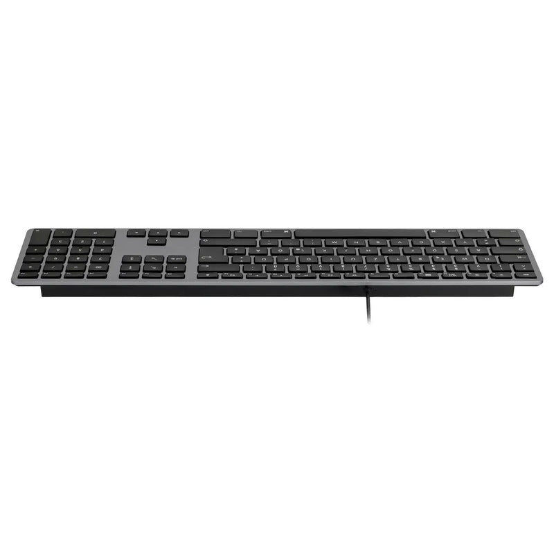 Matias Tastatur Aluminium Keyboard FK318B-DE USB-C QWERTZ Mac Spacegrau 1,5m - 0833742006166
