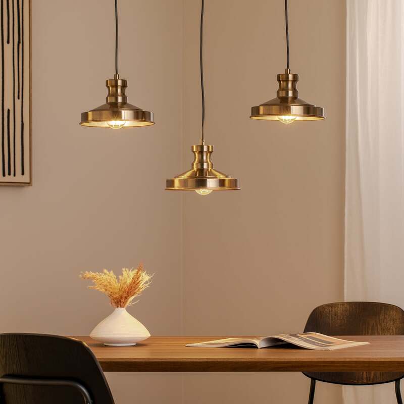 Hängelampe Berceste 9263 3-flammig altmessingfarben E27 dimmbar 72 cm Opviq - 8684283470518