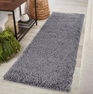 B-Ware Desire Rugs Dunkelgrau Shaggy Teppich 60x220 cm für Wohnzimmer 45 mm Florhöhe